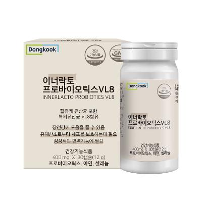동국 이너락토 프로바이오틱스 VL8 30캡슐 유산균 아연 셀레늄