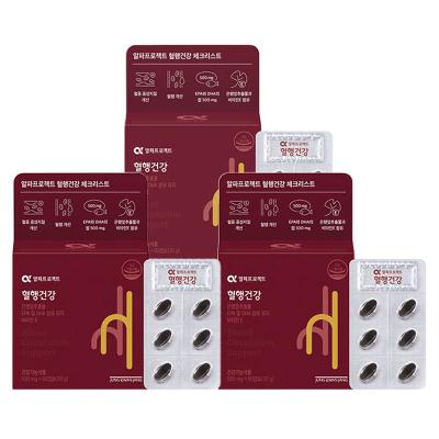 [정관장 공식] 알파프로젝트 혈행건강 60캡슐 3박스 (90일분)